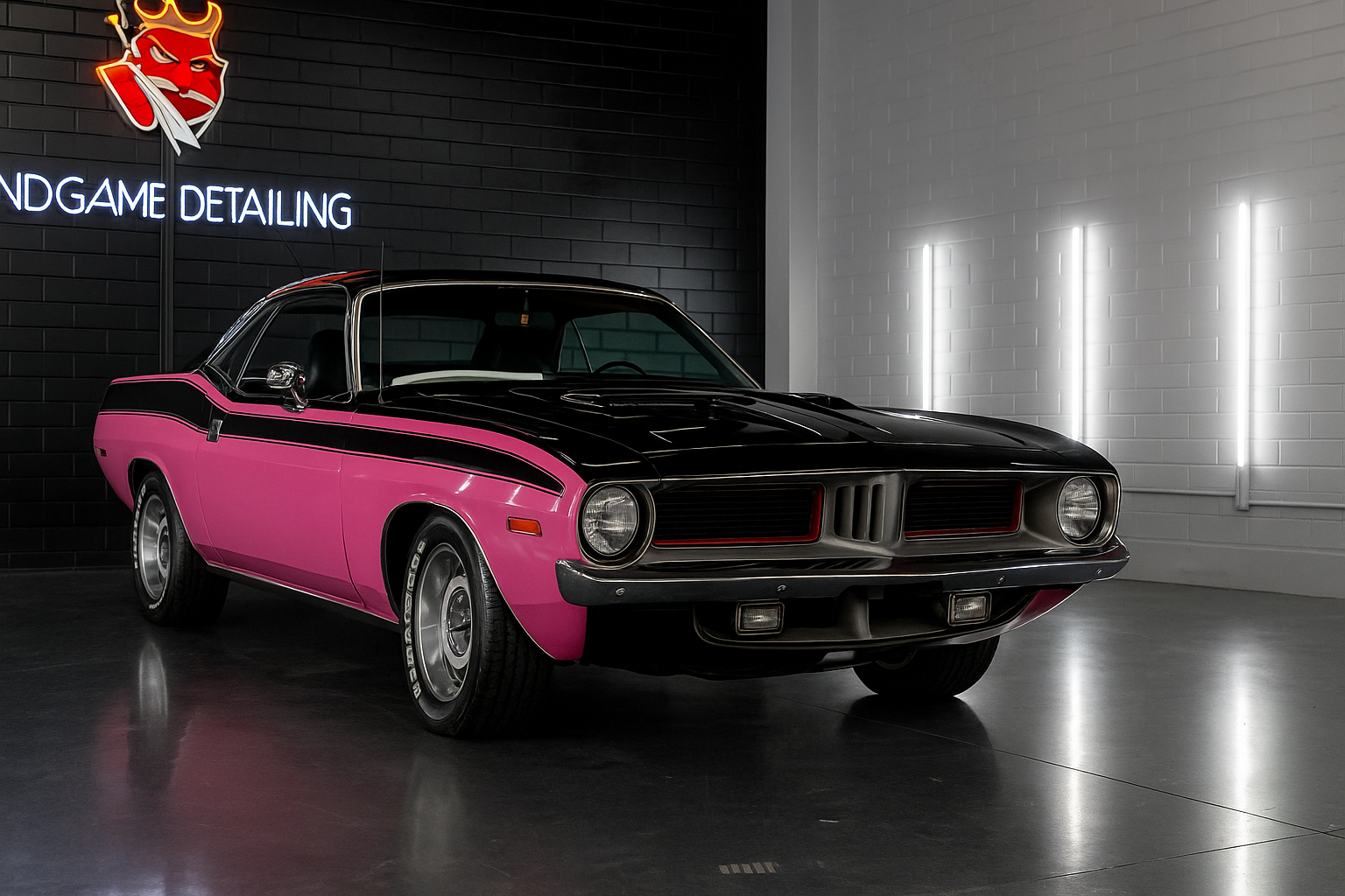 1973 Plymouth Barracuda professionally detailed by endgame car detailing sydney