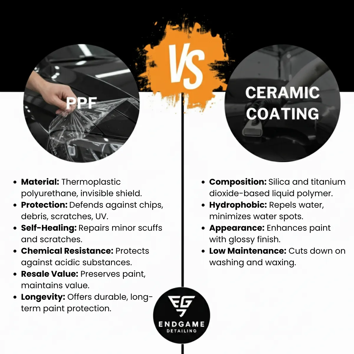 PPF vs ceramic coating comparison image