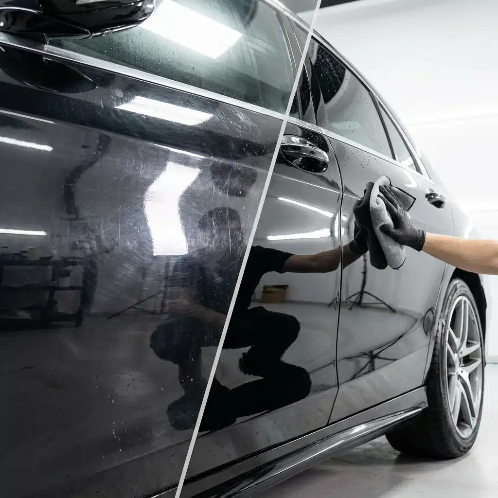 Car Detailing Guildford Guide 2025: Services, Cost & Tips 167 Before and after paint correction comparison