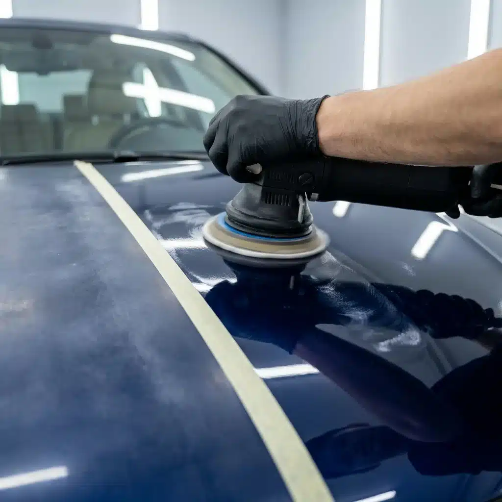professional detailer machine polishing oxidised paint restoration