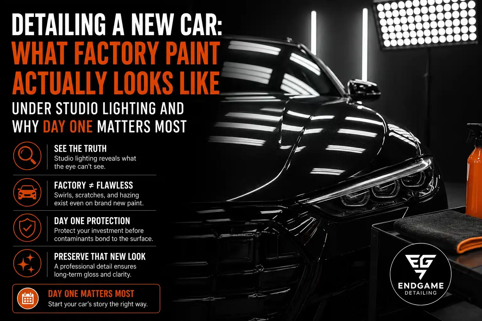 Detailing a new car